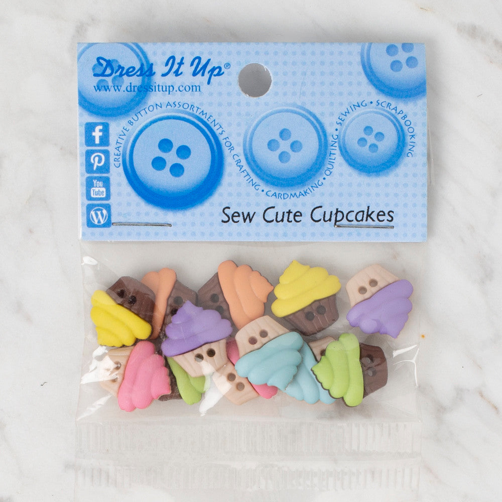 Dress It Up Sevimli Kekler Dekoratif Düğme - 6927